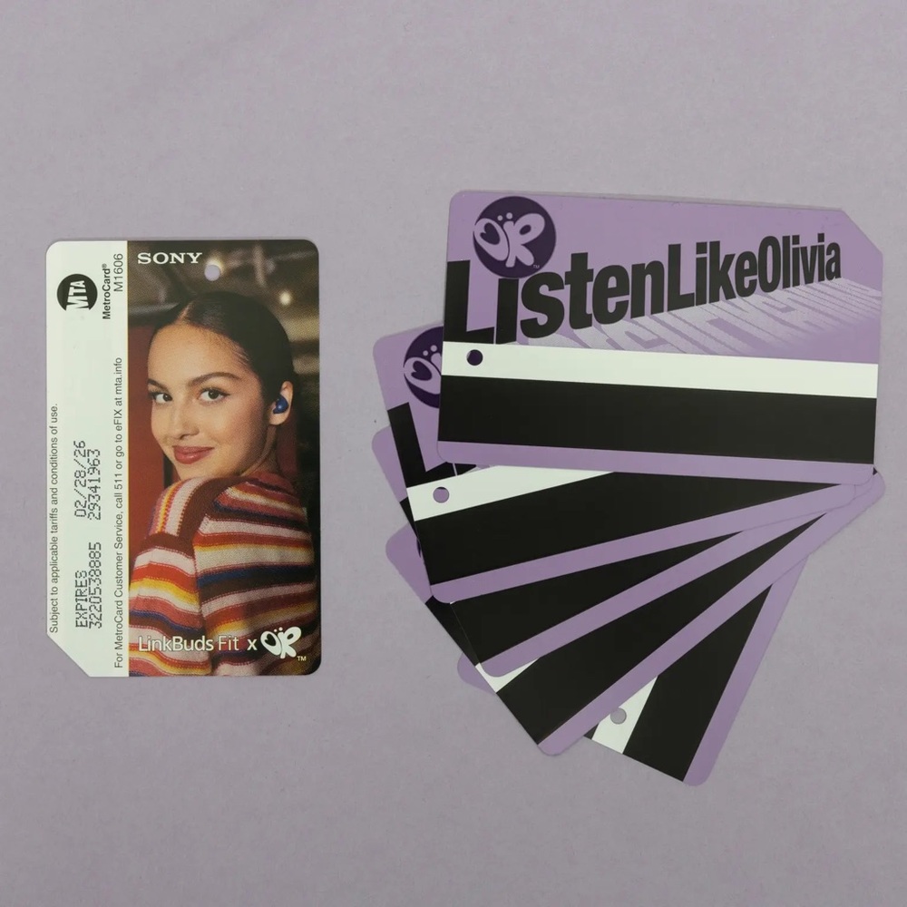 Olivia Rodrigo metro card MTA x Sony